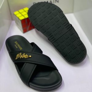 Balmain Leather Slippers