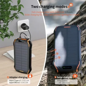 25000Mah Ready to Ship Portable Solar Power Banks Cell Phone Charger Universal Solar Water Resistant Power Bank
