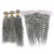 Wholesale 100% virgin brazilian human hair 30 40 inches deep wave sliver grey color hair bundles with 13×4 lace frontal closure