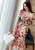 ZYHT Hot Selling Fashion Trend Spring Women’s New Retro Mid-Length Dress Women Long Sleeve Printed Tight Casual Dress